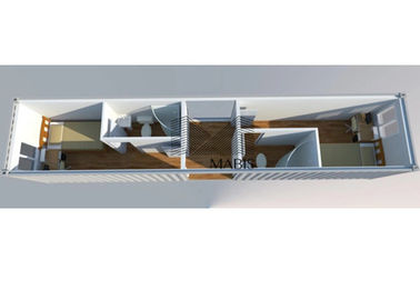 σπίτια εμπορευματοκιβωτίων 40ft Prefab με την πολυτέλεια σπιτιών μεταφορικών κιβωτίων λουτρών κουζινών